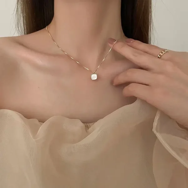 Geometric Shell Necklace